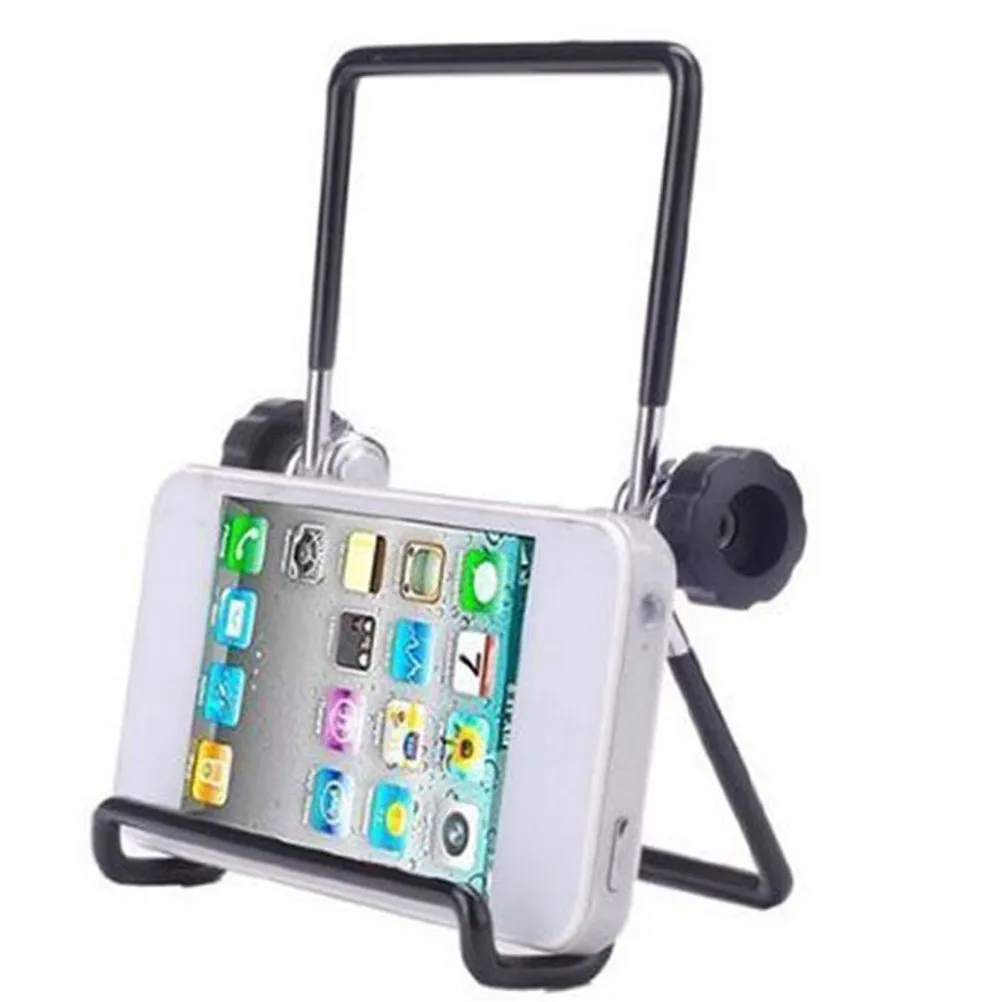 

Universal Portable Metal Tablet Stand Holder Black Aluminum Foldable Compatible with 5-8Inch Tablets Adjustable Tilt Desktop