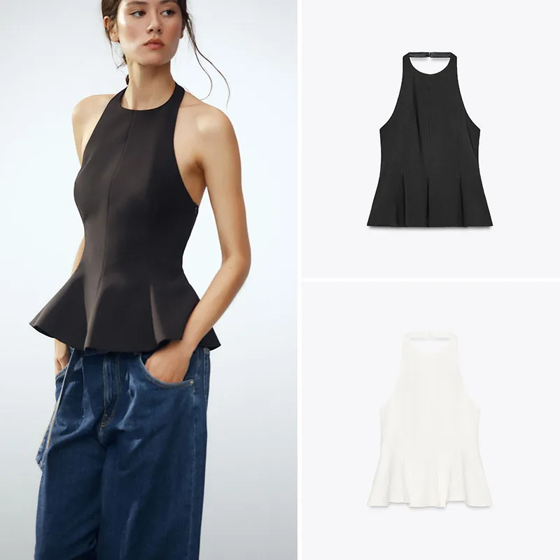 ملابس نسائية صيفية جديدة معلقة Ne Top زي المسرح العرقي الصيني V-Ne Svel ملابس نسائية أنيقة