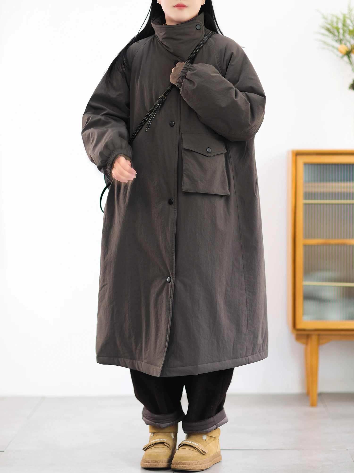 2025 Winter New Women's Down Cotton Jacket Commuting Work Clothes Warm Oversize Windbreaker Cotton Jacket