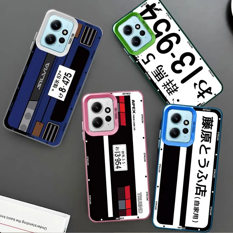 Anime Initial D Car Phone Case for Xiaomi Mi 11 Lite 12T Pro 13T 13T K60 Ultra F3 GT F4 X3 NFC X3 Pro X5 C50 C51  Soft Cover