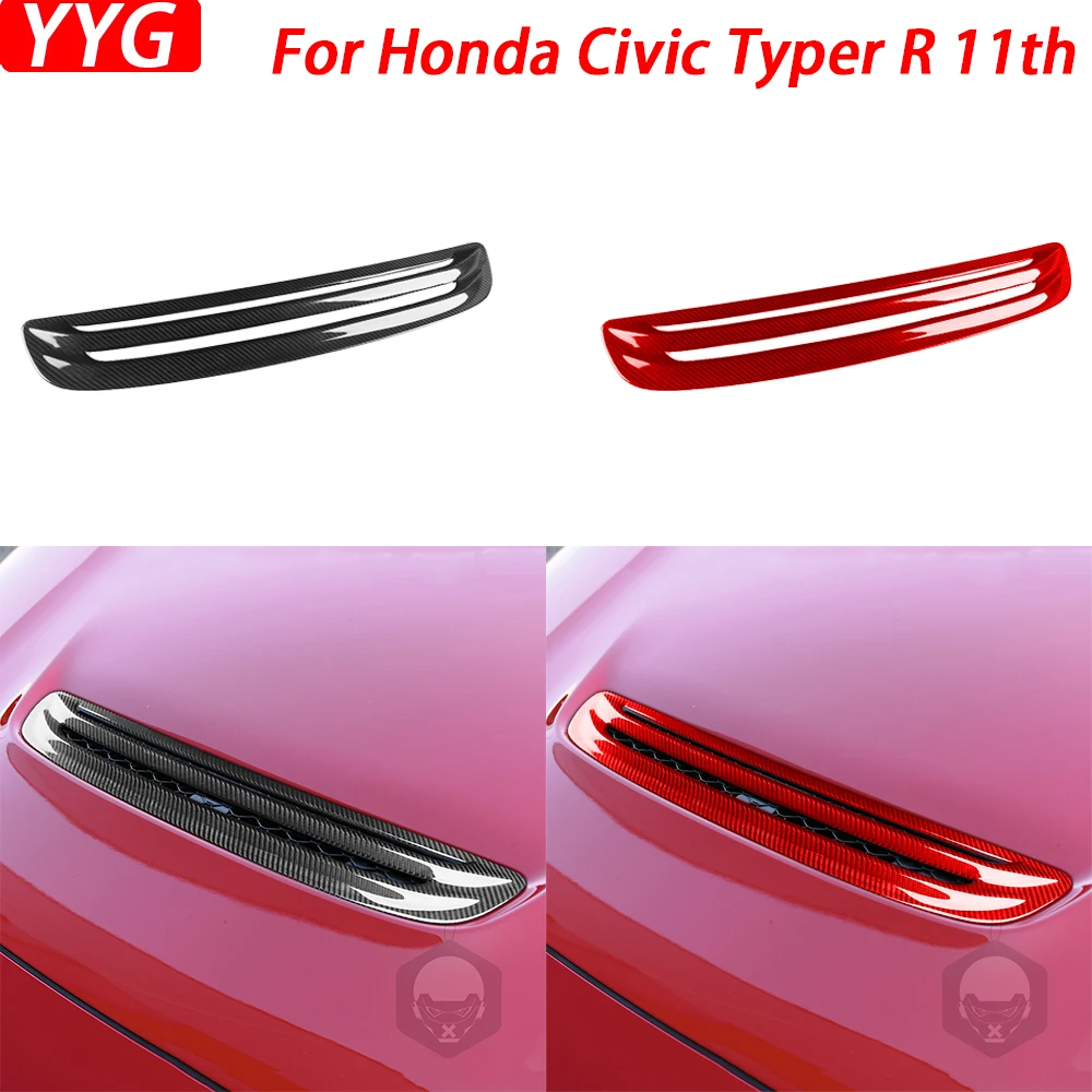 

For Honda Civic Typer R 11th 2022-2025 Real Dry Carbon Fiber Hood Air Intake Cover Panel Car Decoration Modification Accessories