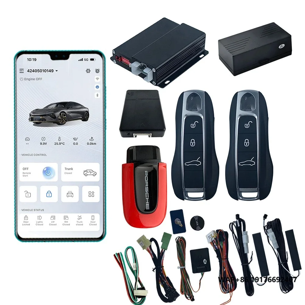 OVI Keyless Entry System with Remote Starter Push to Start Car Control App for Porsche Panamera