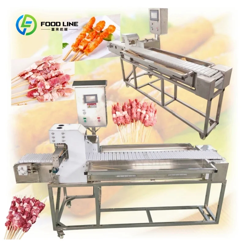 Customized Automatic Meat Jerky Stick Making Barbecue Skewer Machine Commercial Kebab Making Machine for BBQ