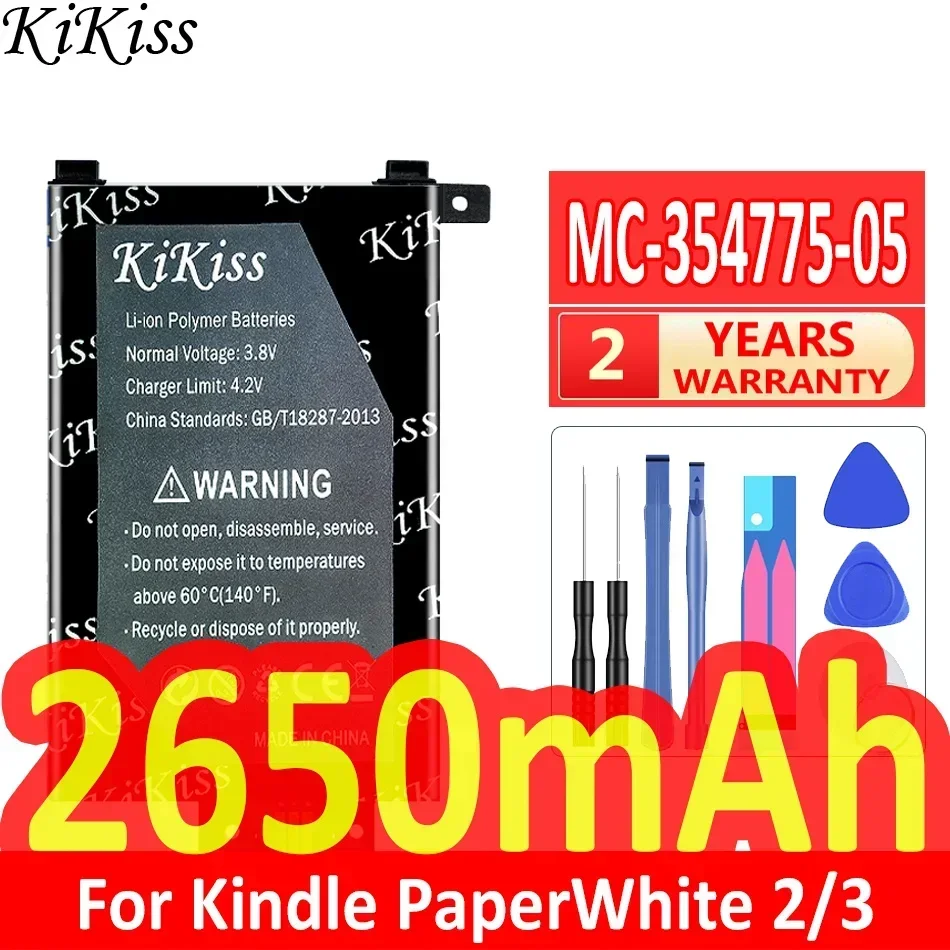 

2650mAh KiKiss Powerful Battery MC-354775-05 58-000049 For Amazon Kindle PaperWhite 2/3 KPW2 KPW3 PaperWhite2 PaperWhite3