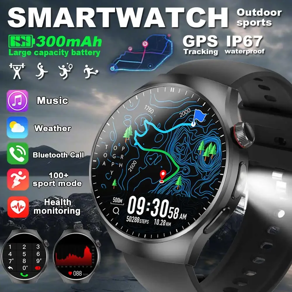 

T-Rex 3 Watch 5 Ultra GPS Military Smart Watch Men Waterproof Outdoor Sport Fitness Tracker Health Monitor BT Call Compass