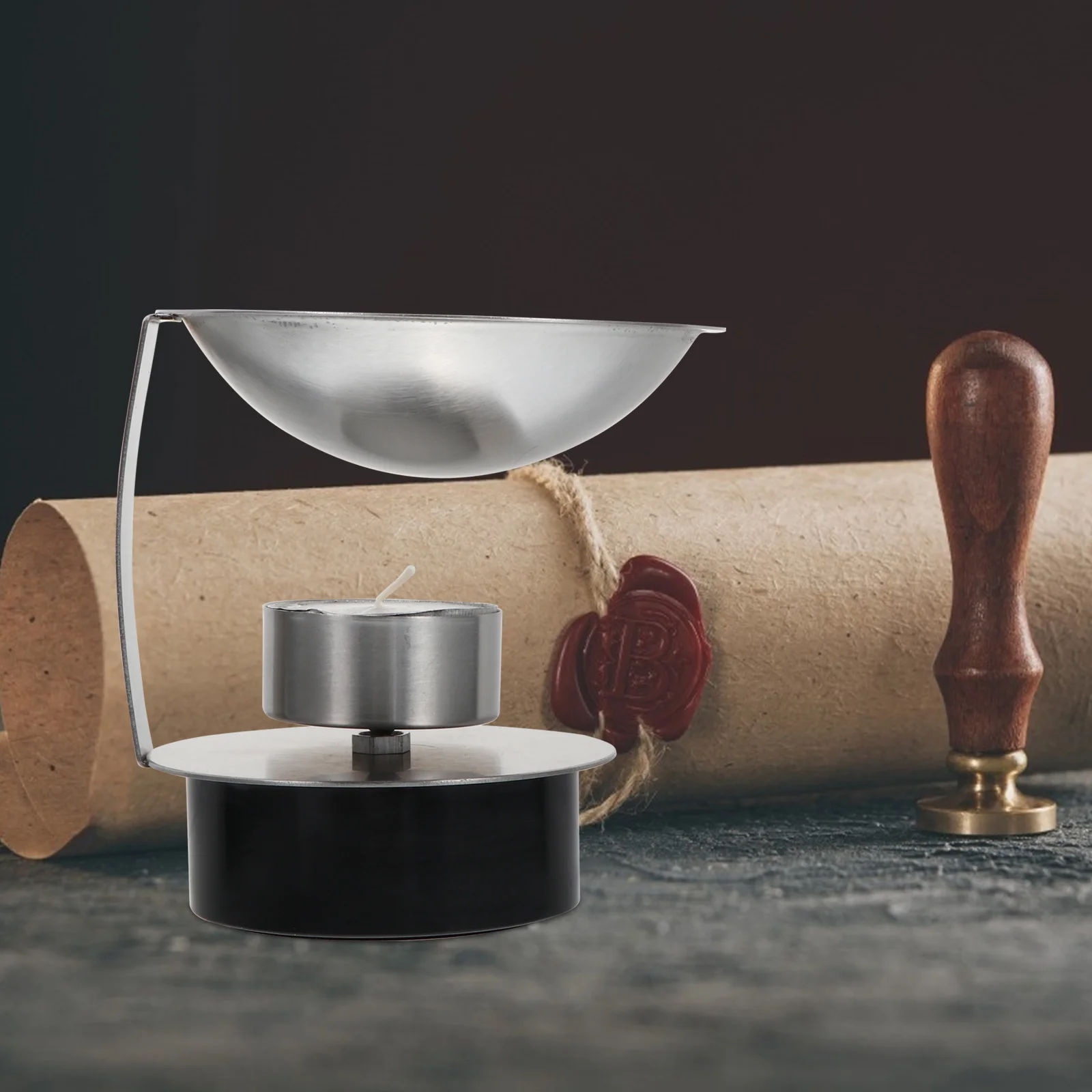 

1Set Wax Seal Warmer Stainless Steel Wax Melting Stove DIY Practical Lacquer Melting Furnace for Letter Seals Stove for Stamp