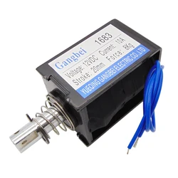 gangbei 1683 Wholesale DC12V 24V 10A Force 8Kg travel 20mm Pull Type Linear Solenoid Electromagnet