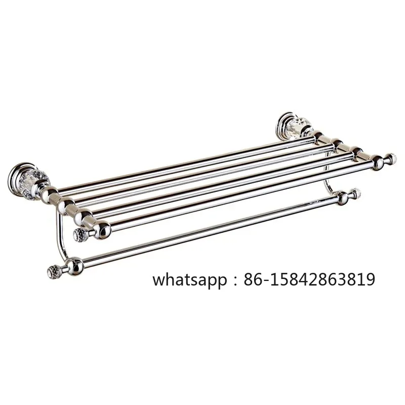 Luxury Crystal Silver Bathroom Accessories Set Chrome Polished Brass Bath Hardware Set Wall Mounted Bathroom Products banheiro