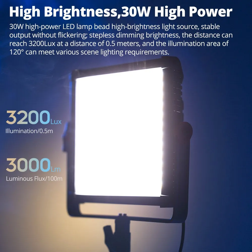 Ambitful 30 واط P35R RGB كامل اللون ملء ضوء 2800-6800 كيلو LED لوحة ضوء الفيديو دعم App التحكم عن لايف فيديو التصوير الفوتوغرافي