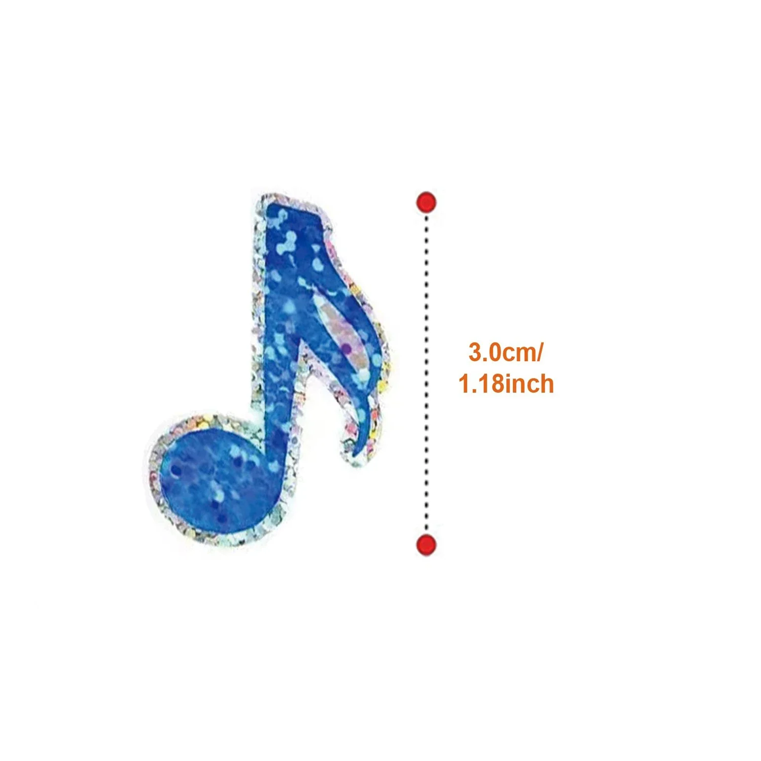 500pcs Glitter Colorful Music Notation Stickers Baking Birthday Party Gift Wrapping Label Scrapbook Stationery Stickers