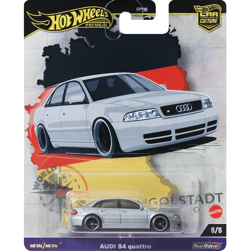 Original Hot Wheels Premium Car Culture World Tour Toys for Boys Diecast 1/64 Alfa Romeo Toyota Supra Volkswagen Agen Golf Audi