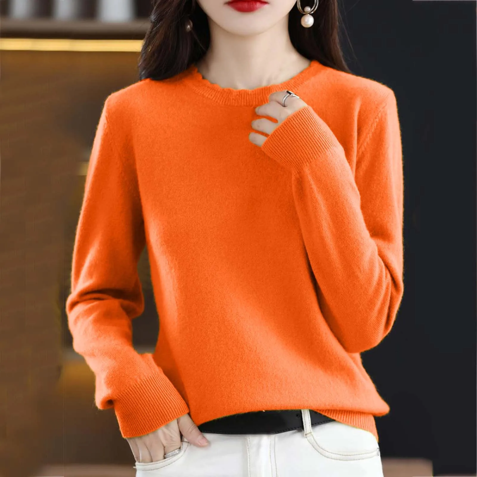 Women Sweater O-neck Autumn Winter Basic Pullover Warm Casual Pulls Jumpers Korean Fashion Spring Knitwear Bottoming Shirt 2024