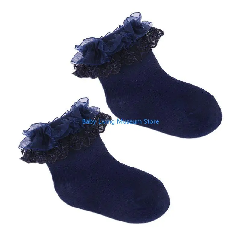 

P31C 0-1Years Newborn Baby Cotton Socks Lace Princess Combed Cotton Socks for Girls Summer Spring Infant Babe Socks