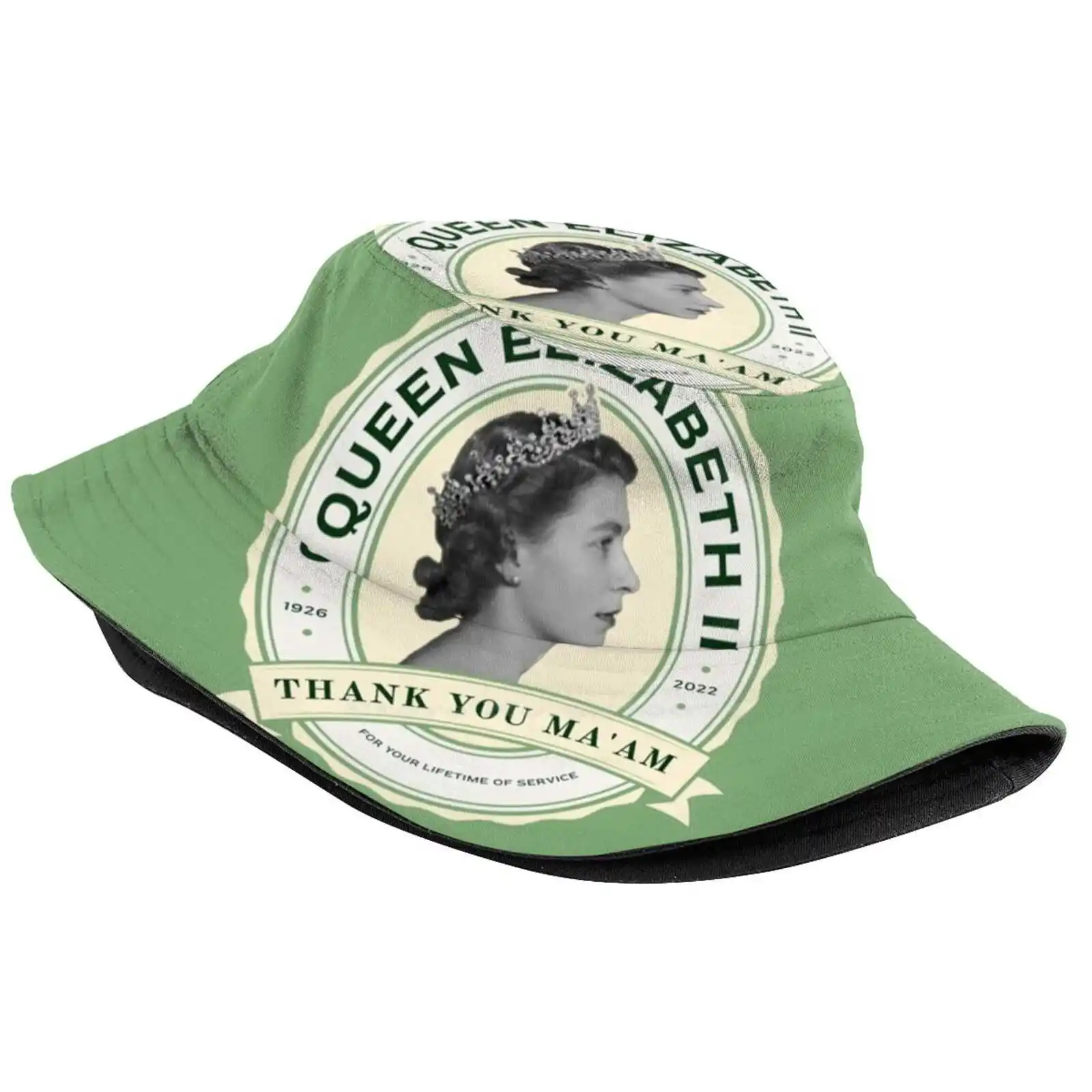 Rip Queen Elizabeth Unisex Fisherman Hats Bucket Hats Uk Rip Death Great Britain United Kingdom Elisabeth Monarch Jubilee