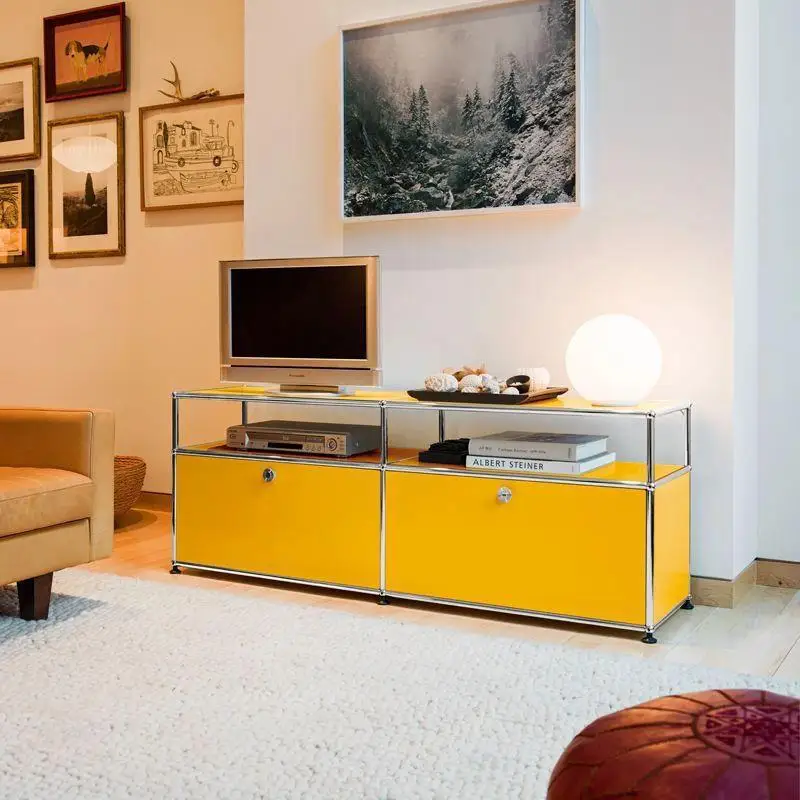 Stainless steel multi-functional simple decorative side cabinet storage cabinet chest cabinet