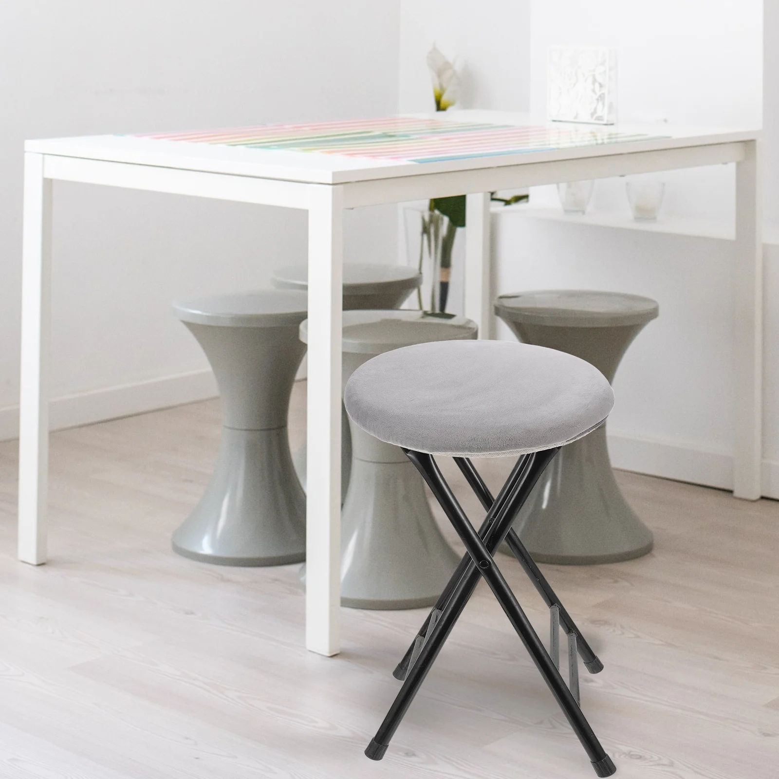 

Memory Foam Stool Cushion Round Seat Pad Bar Chair Cover Bistro Repair Part Comfortable Black