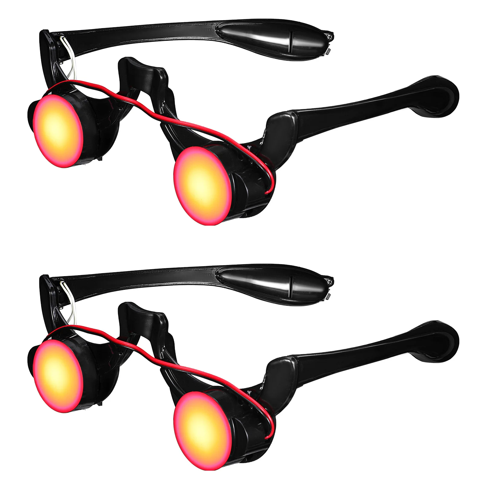 

2Pcs Party LED Glasses Halloween Clown Luminous Eyeglasses Funny Cheering Photo Costume Props Party Glasses Cheering Eyeglasses