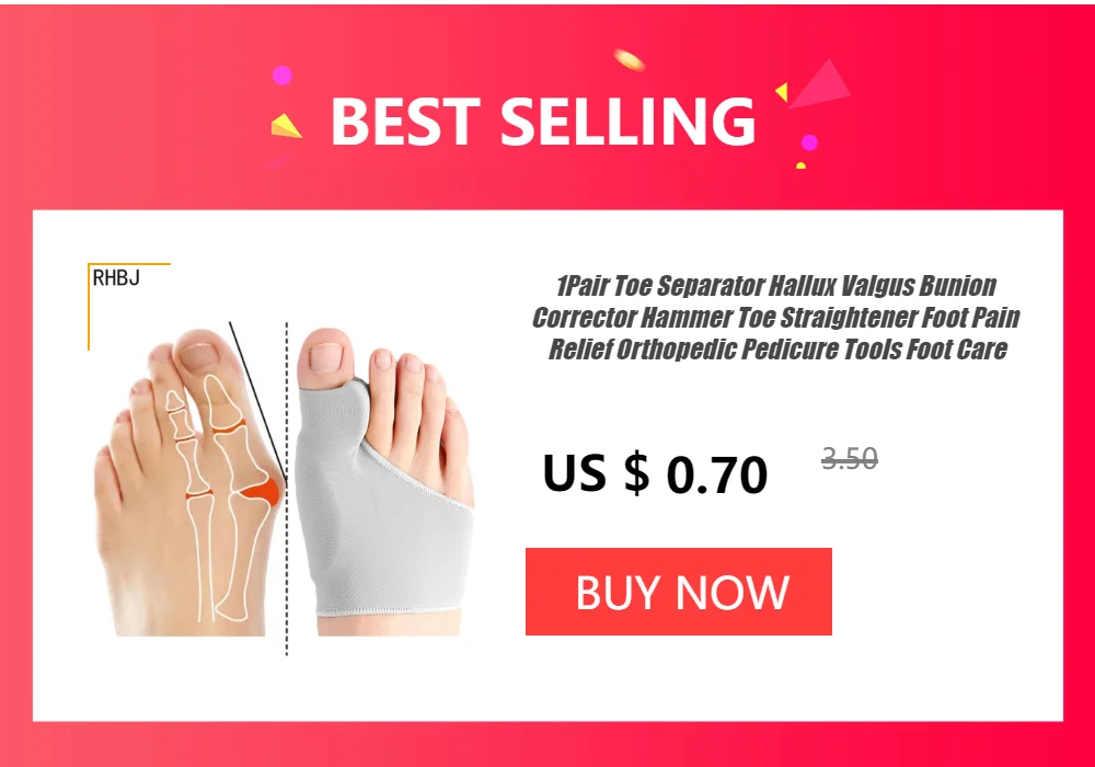 High Quality Feet Bone Thumb Adjuster Toe Separator Hallux Valgus Bunion Corrector Orthotics Correction Pedicure Straightener
