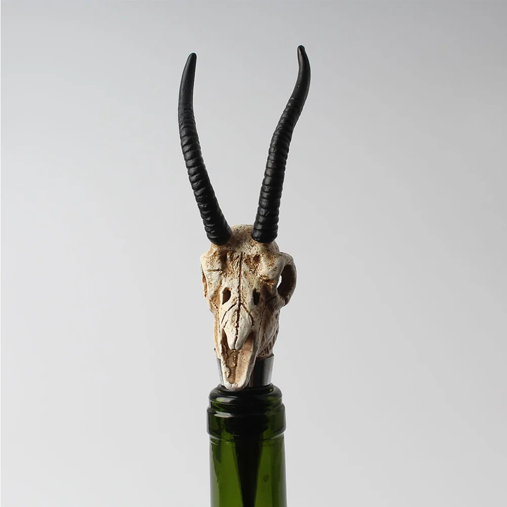 

Bar Counter Antelope Horn Skull Cork Bottle Stoppers Beverage Saver Plug Plugs