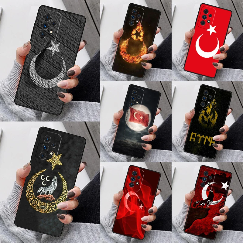 Flag of Turkey Istanbul Antalya Phone Case For Samsung Galaxy S23 S21 S20 FE S24 S22 Ultra Note20 S10 S9 Plus A40 A52 A13 A53