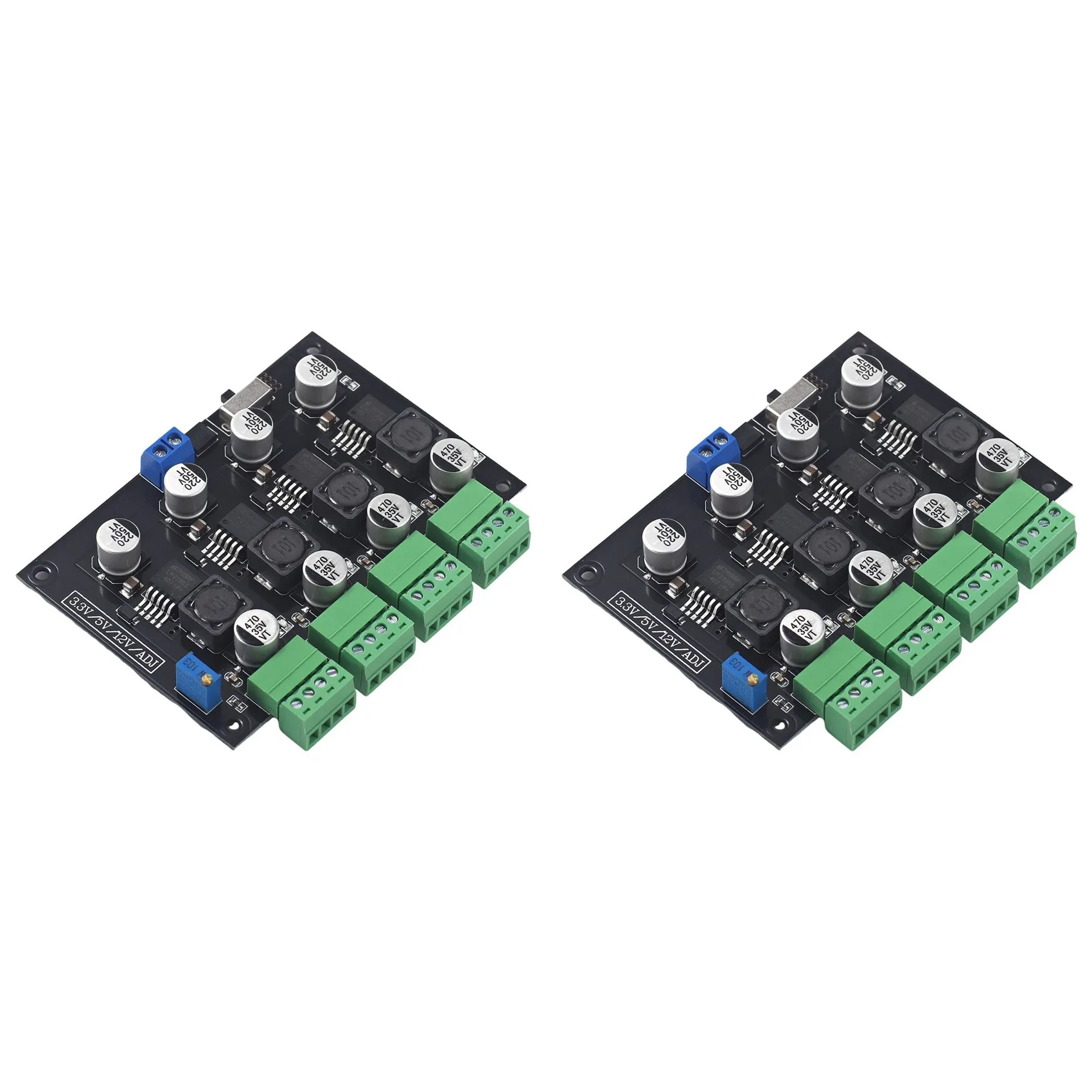 AAAEL-2X LM2596 Multi Channel Switching Power Supply 3.3V/5V/12V/ADJ Adjustable Voltage Output Power Supply Module