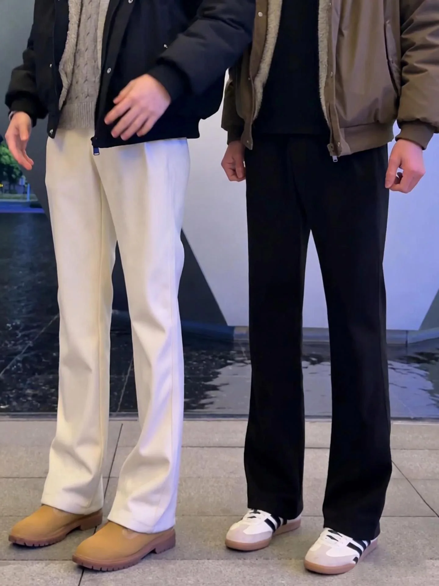 

Cleanfit Men's Woolen Straight Leg Casual Pants High Waist Knife Spring Autumn Slimming High-End Feeling Casual Trousers