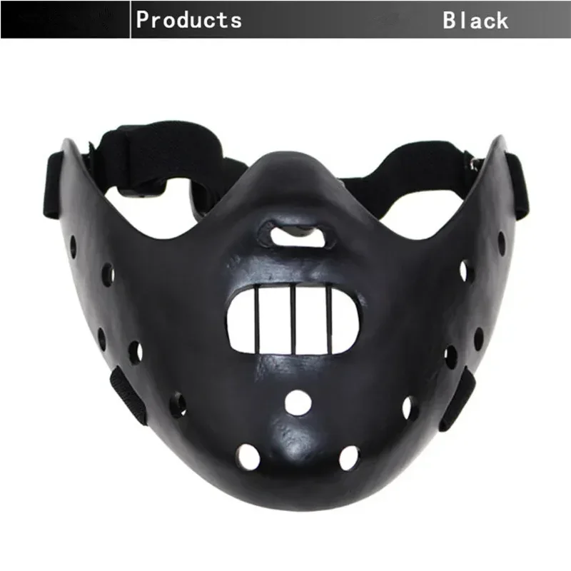 Máscaras de Hannibal Horror Hannibal Lecter el silencio de los corderos mascarada máscara de Halloween aterrador Ogre Cosplay máscara de resina