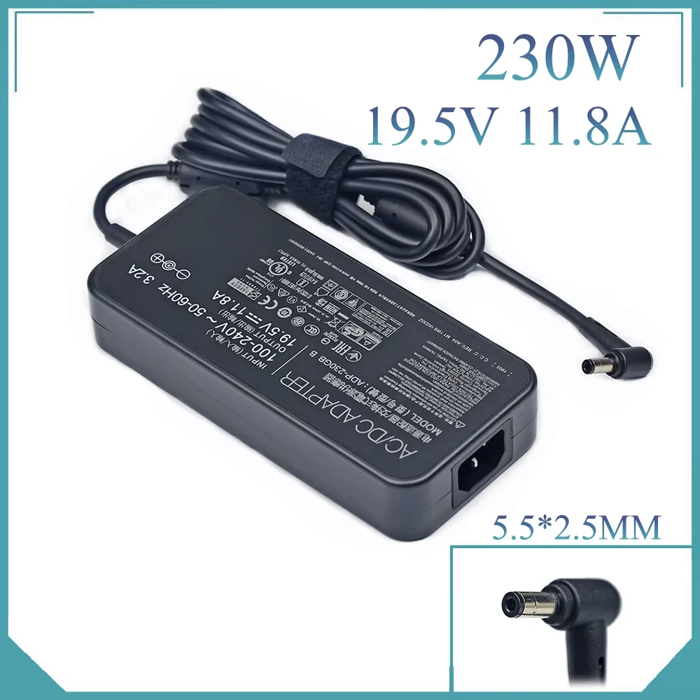 19.5V 11.8A 230W Do ASUS Ładowarka zasilacz AERO 15-Y9-4K80P AERO 15-X9-RT4K5MP GAMING Laptop Adapter ZX8-CR5S1 5.5 2.5mm