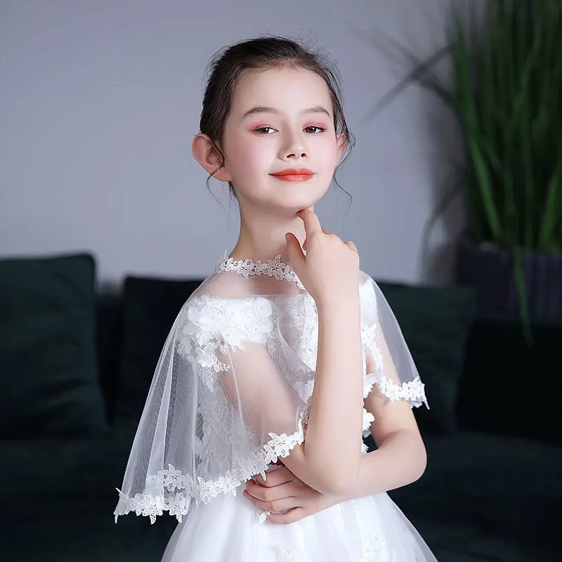 Sweety Lace Cape Bolero for Wedding Evening Party White Red Capes for Holy Communion Formal Occasion