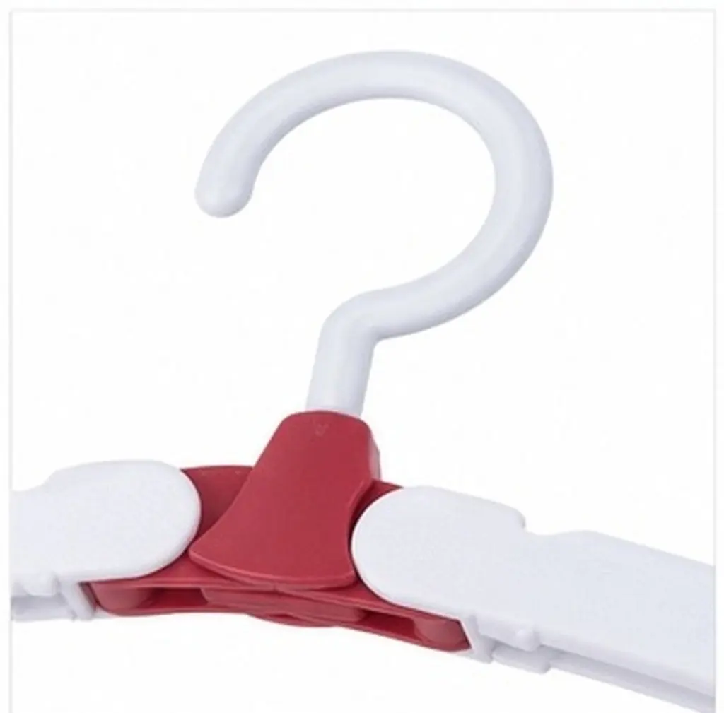8Pcs Folding Clothes Hangers Clips Collapsible Plastic Non Slip Portable Travel Laundry Camping Outdoor Drying