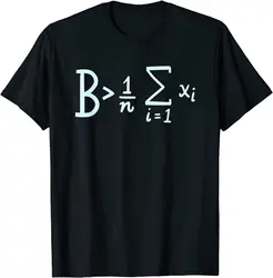 Be Greater Than Average T-Shirt, Funny Math T-Shirt Cotton Mens T Shirts Casual Tees Faddish Cool