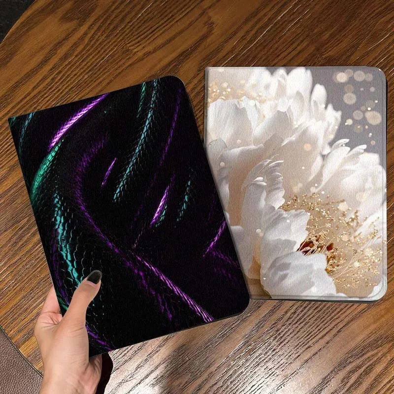 

Shiny Purple Colorful Snake Gift Tablet Case For Apple iPad Air Pro mini 1 2 3 4 5 6 7 8 9 11 M2 M3 M5 M4 5th 6th 7th 10th 11th