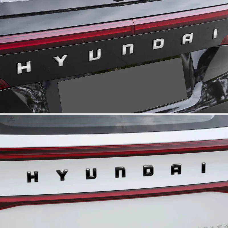1 قطعة لشركة هيونداي سوناتا IX35 I20 I30 أزيرا إلنترا فيلوستر أكسنت سانتا ABS ثلاثية الأبعاد سيارة معدنية جذع شارة لوحة اسم رسائل ملصق