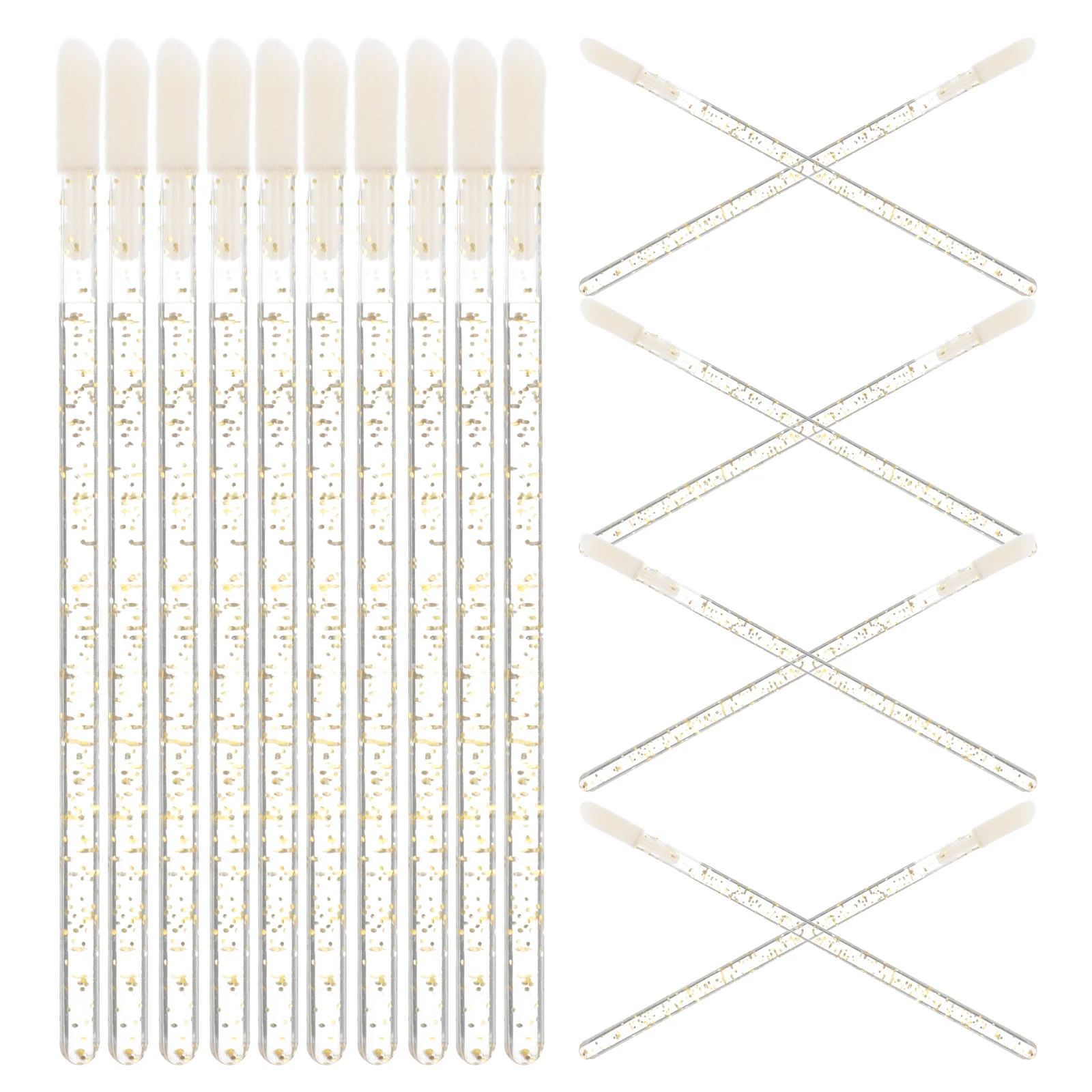 

100 pcs Lip Crystal Disposable Lip Mask Applicator Hygienic Makeup Artist Blending Lipstick Gloss Balm Applicator Soft