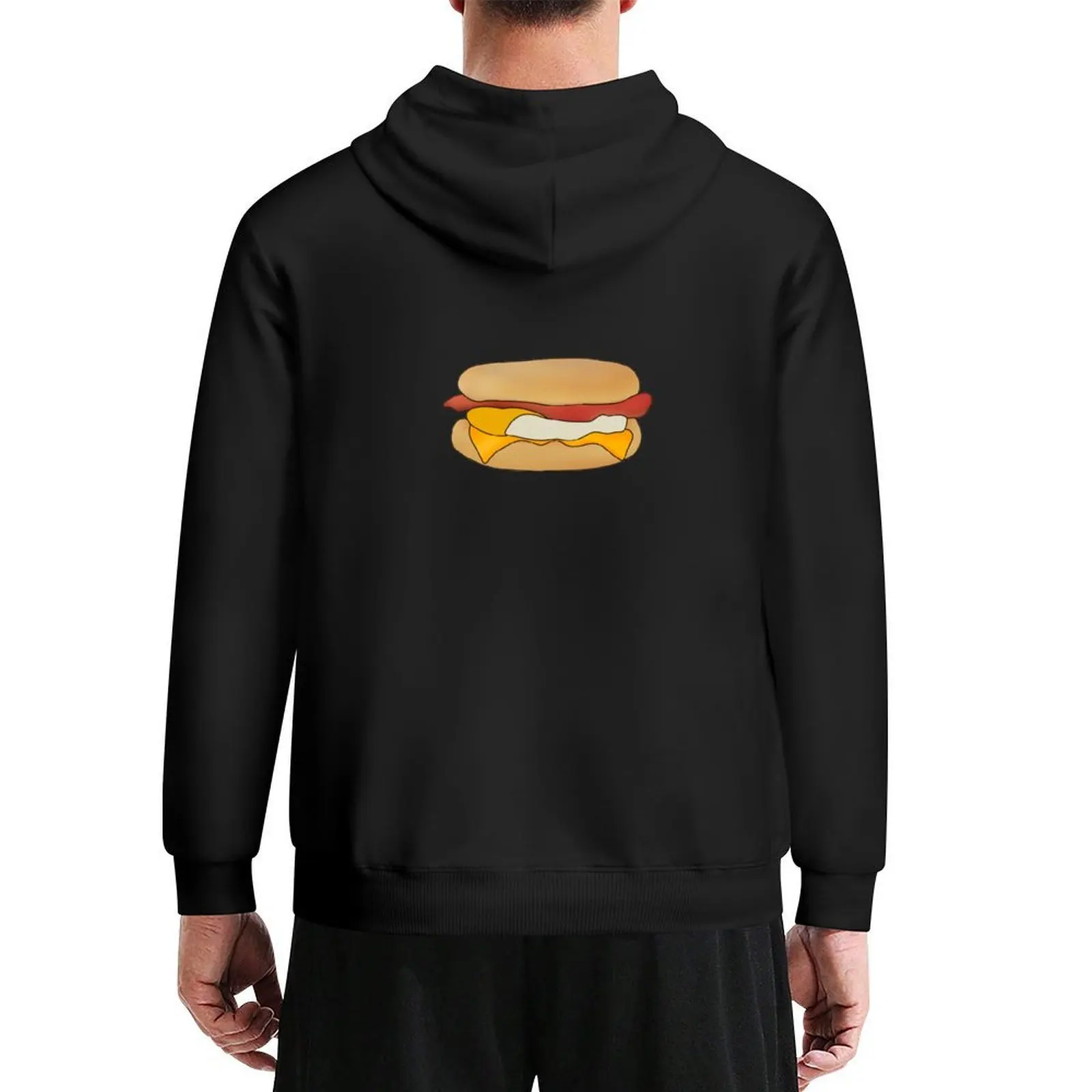 

Bacon and egg breakfast Muffin Hoodie male clothes autumn new products men's sweat-shirt anime clothing new hooded tee