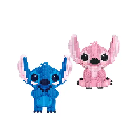 Söta Stygn Byggklossleksaker Små Partikelstenar DIY 3D-Modellmontering Barnens Byggklossleksaker Födelsedagspresent 10 best sales Lego Stitch - №5