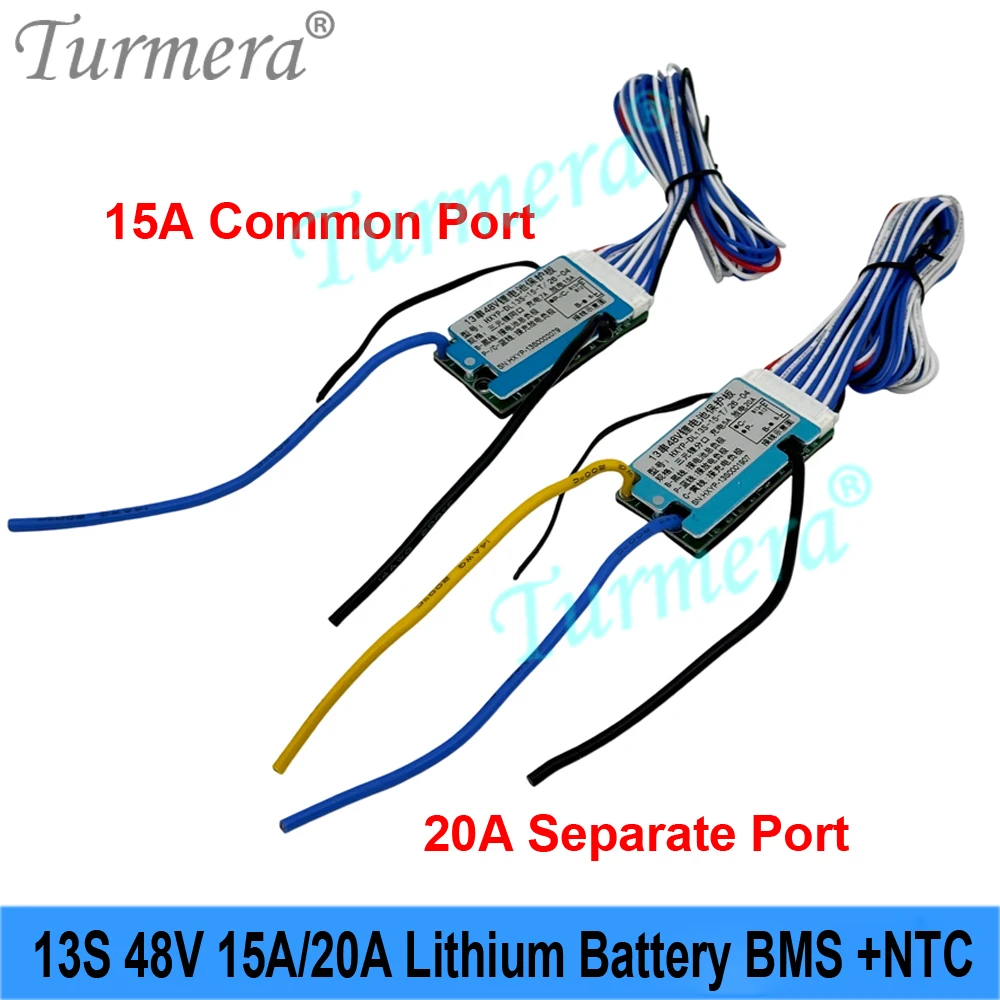 10S 36V 13S 48V 15A 20A 25A 18650 21700 Li-ion Battery BMS Protection Board Temperature Sensor for DIY Ebike E-Scooter Batteries