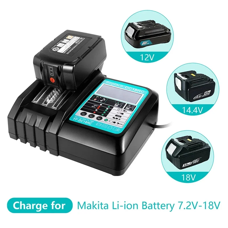 New DC18RC Li-ion Battery 3A Charger for Makita 18V 14.4V BL1860B,BL1850B,BL1840,BL1830,BL1820,BL1415,BL1440 Power tool Charger