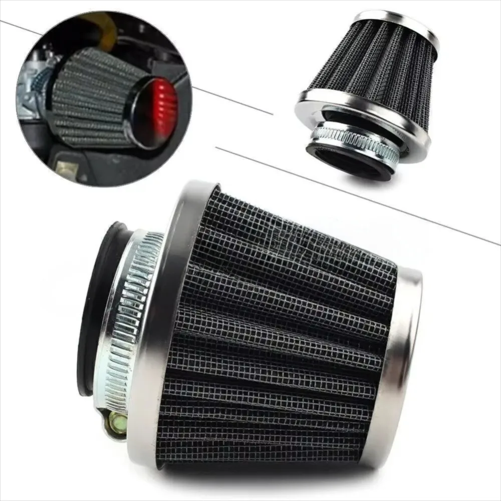 Universal Motorcycle Air Filters Silver Multi-Size Air Filter Cleaner 35/38/42/45/48/54mm for 50cc to 125cc Engines