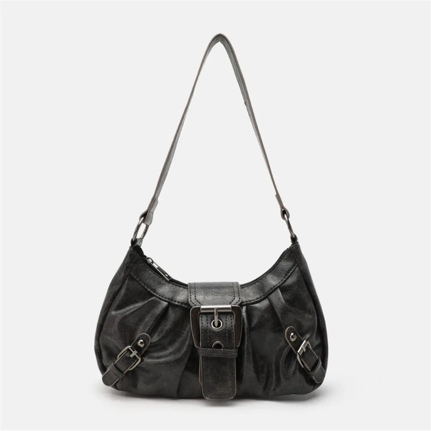 حقيبة ريترو Sle للدراجات النارية للنساء مهترئة بكتف واحد حقيبة فتاة ساخنة للسيدات حقيبة هوبو كاجوال للتجارة الإلكترونية النقية S