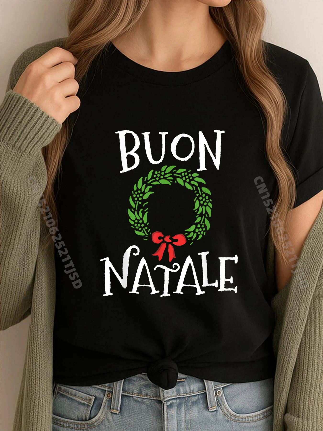 

Buon Natale, итальянский рождественский венок гордости, веселый рождественский итальянский большой и высокий футболки, летняя мужская одежда, уличная одежда