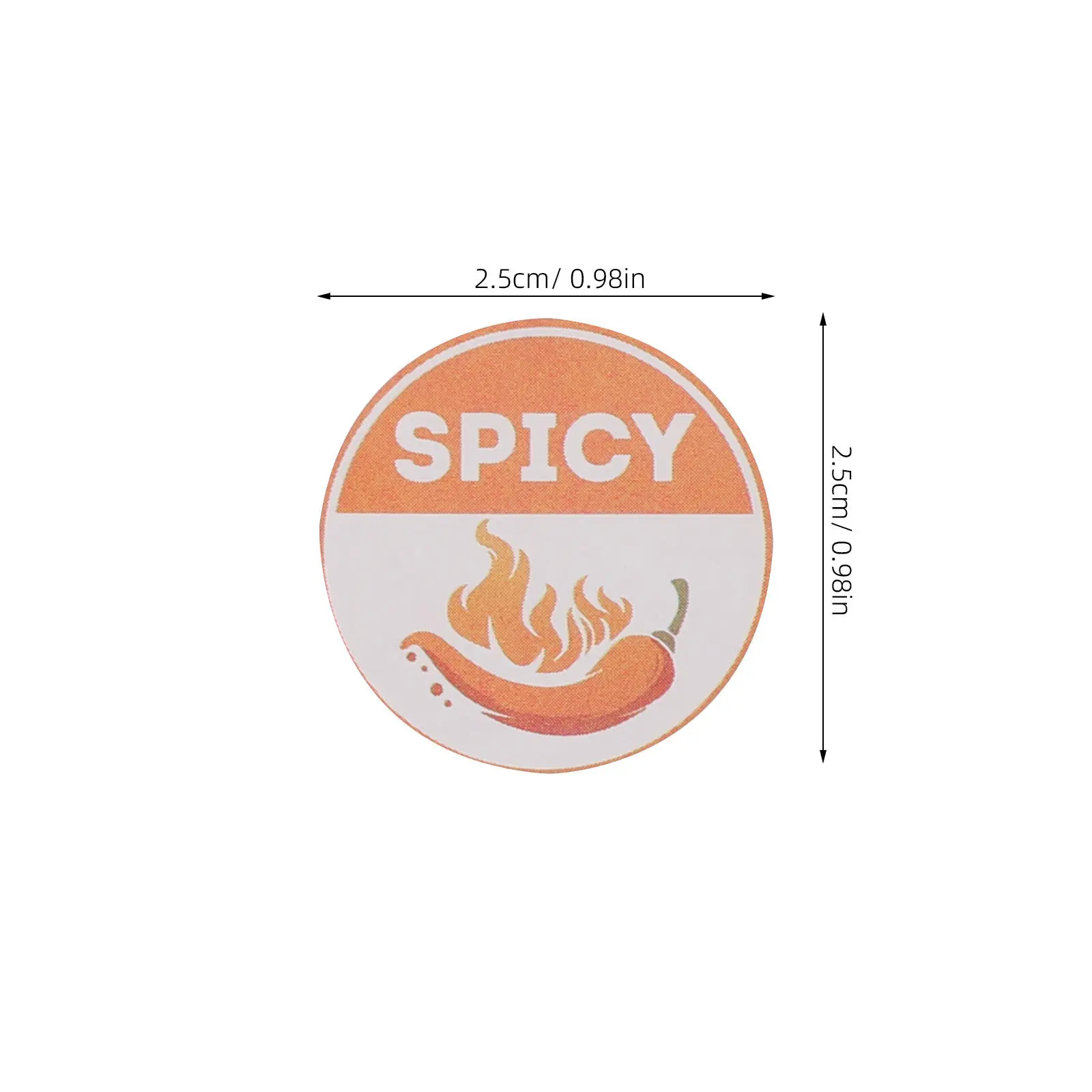 5 Rolls Spicy Level Warning Stickers Core Indicator Round Chili Sauce Bottle Seasoning Label Circular Spice Labels