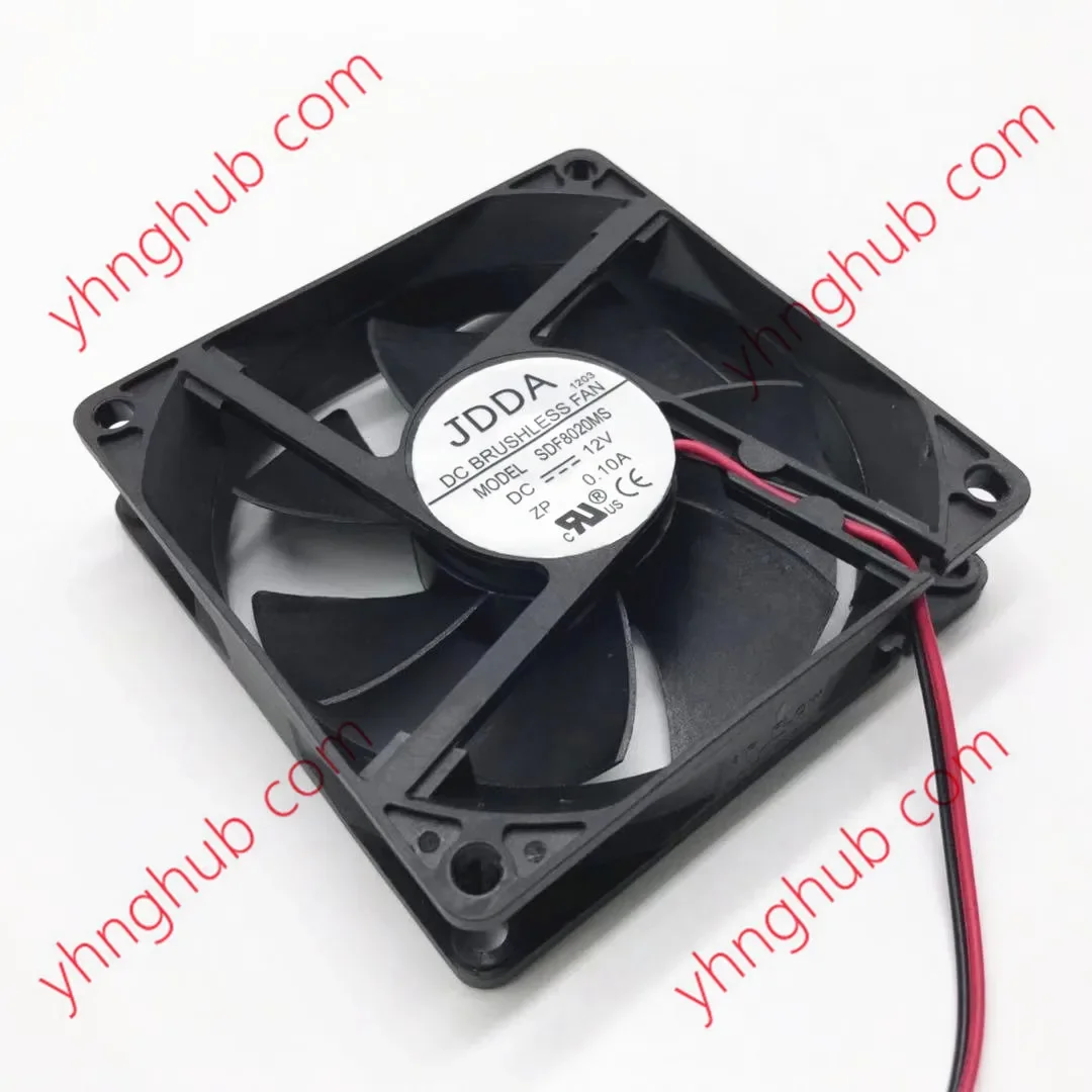 JDDA SDF8020MS DC 12V 0.1A 80x80x20mm 2-Wire Server Square Fan