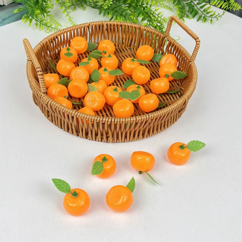 10/50 Pcs Realistic Fruit Orange Decor Artificial Oranges Model Simulation Fake Imitation Fruits Models Mini Vegetable