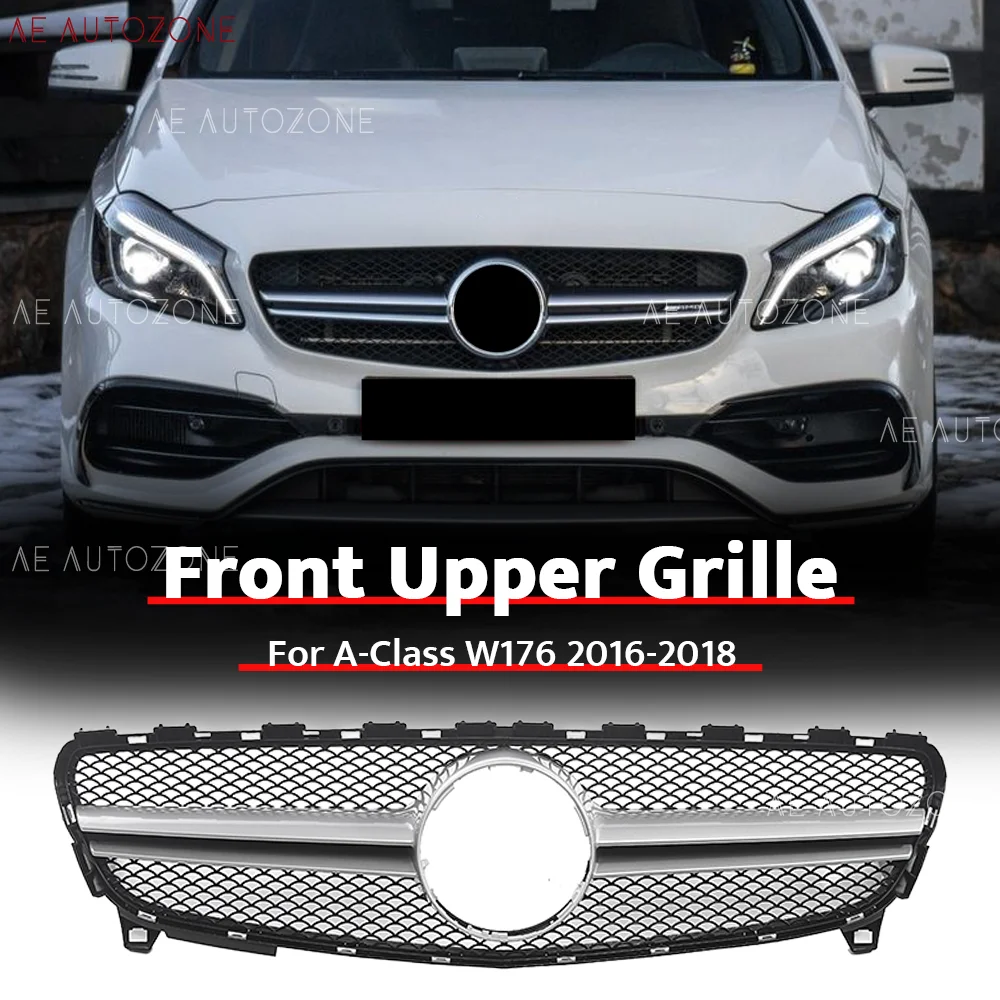 

Chrome Silver Front Bumper Grille For A-Class W176 2016-2018 A180 A200 A250 A45