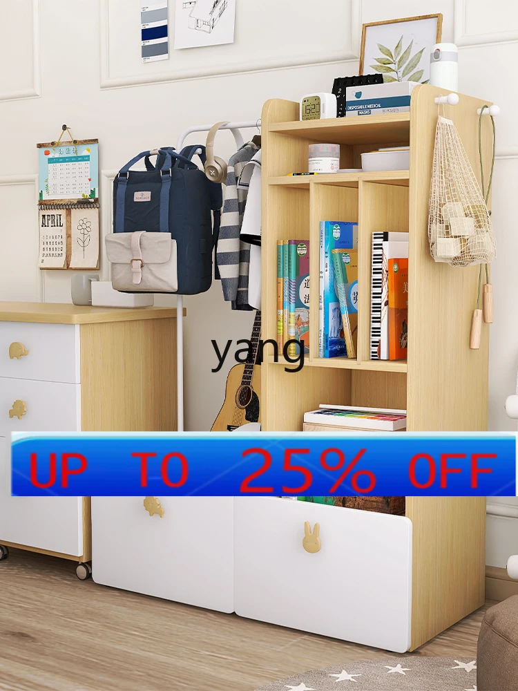 CX  Children's Bookcase Storage Rack Integrated Student Schoolbag Storage Rack Solid Wood Bookcase
