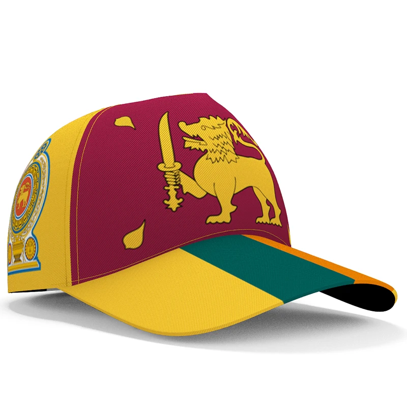 

Sri Lanka Baseball Cap Free 3d Custom Made Name Number Team Logo Lk Hat Lka Country Travel Lankan Respirant Island Flag Headgear