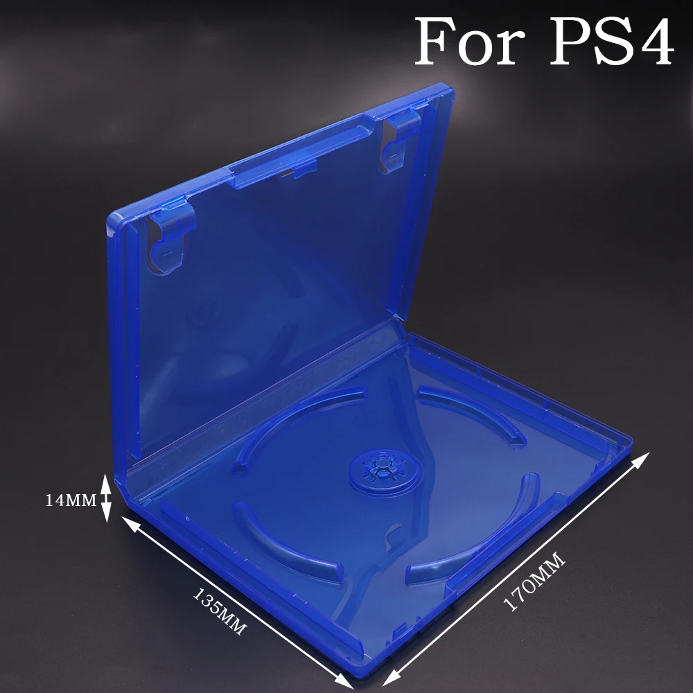 

10PCS for Sony PS4 p4 Clear Blue Replacement Game Cases OEM Box for Play Station 4 Pro Slim Blu-ray Disc