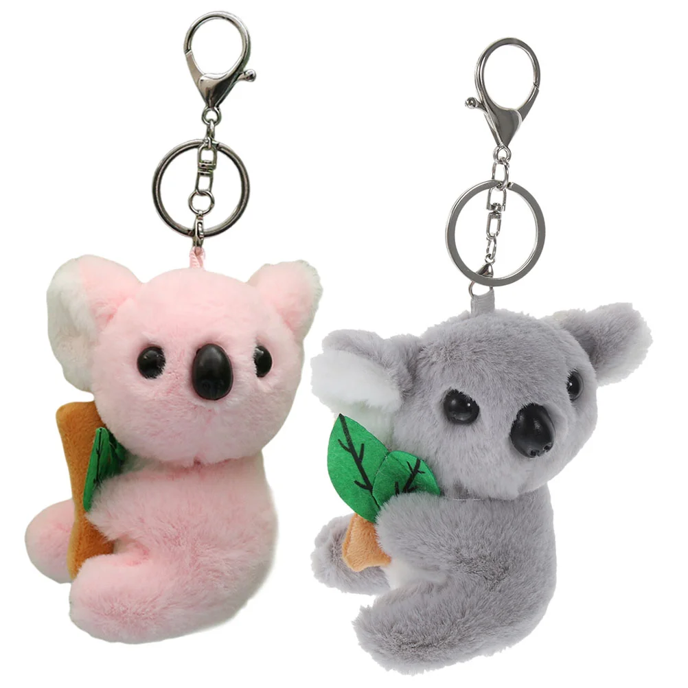 Sleutelhanger Pluche Koala Sleutelhanger Tas Hanger Feestcadeau 2 stuks Rugzak Zinklegering Decoratie Miss Sleutelhangers voor kinderen