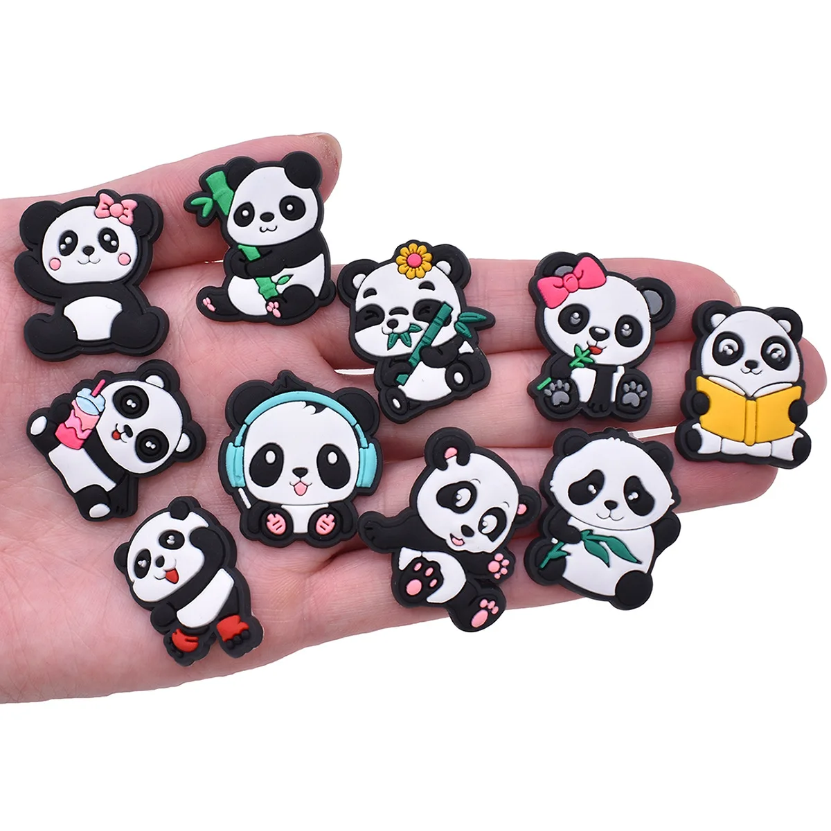 panda series characters animal shoe buckle charms accessories decorations for wristbands bracelet clog for boy party Christmas